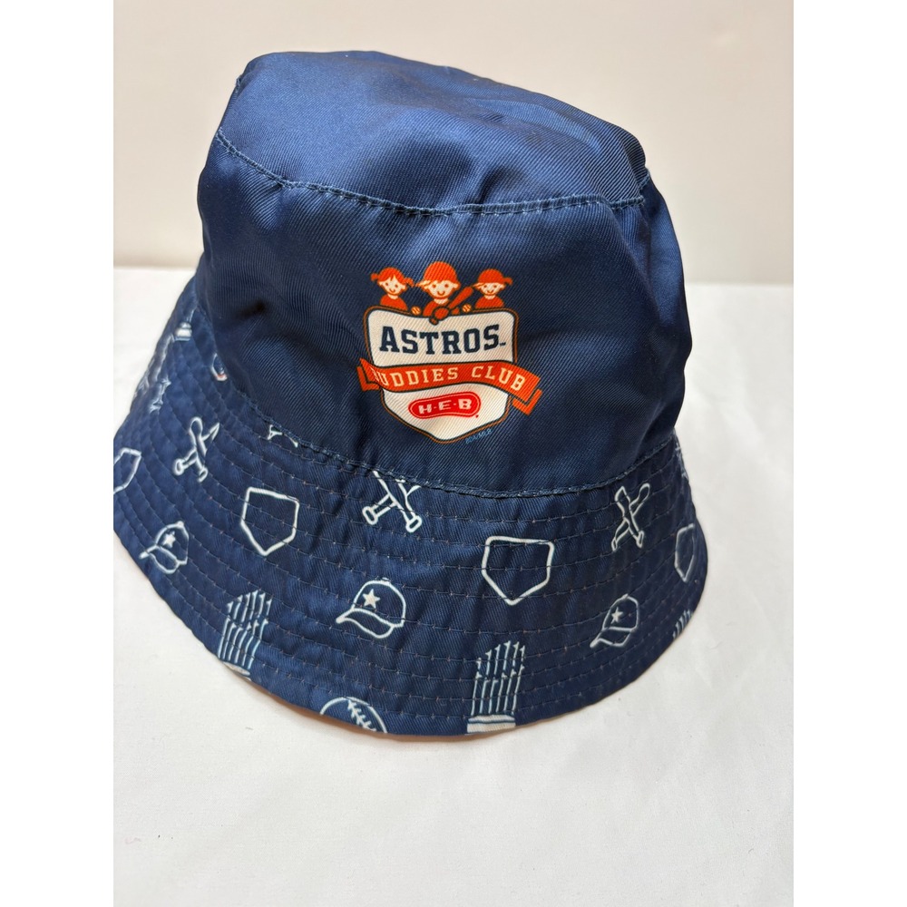 Houston Astros Buddies Club Kids Reversible Bucket Hat Navy Orange HEB MLB